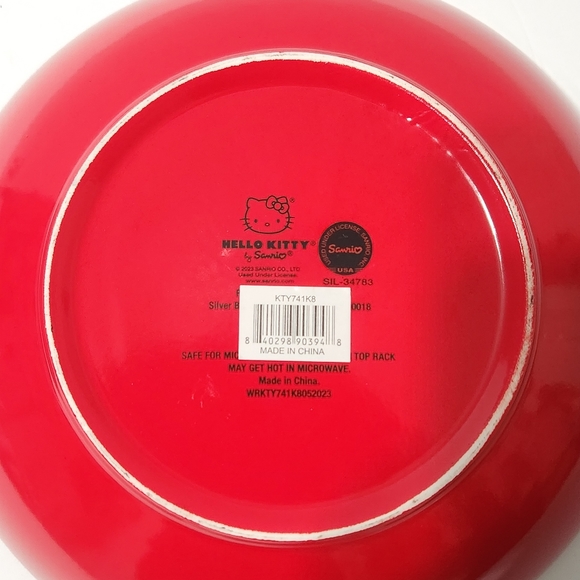 Sanrio Hello Kitty fish bowl Red Pasta 2 Plates - Picture 4 of 4